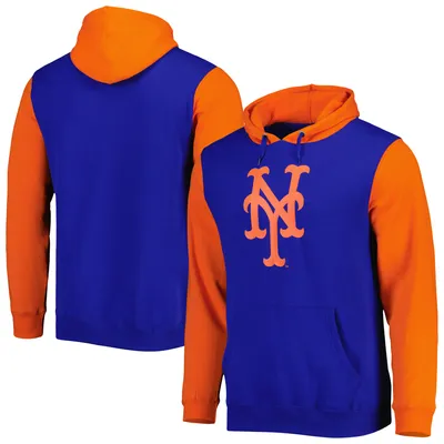 New York Mets Stitches Team Pullover Hoodie - Royal/Orange