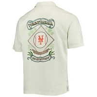 Chemise boutonnée pour homme Tommy Bahama Cream New York Mets Baseball Camp