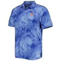 Men's Tommy Bahama Royal New York Mets Big & Tall Luminescent Fronds Camp IslandZone Button-Up Shirt