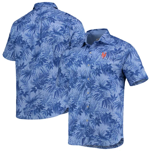 New York Giants Royal Thematic Button Up Hawaiian Shirt