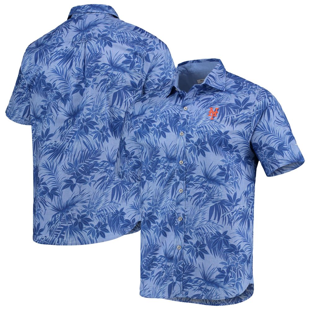 Men's Tommy Bahama Royal New York Mets Sport Reign Forest Fronds Button-Up Shirt