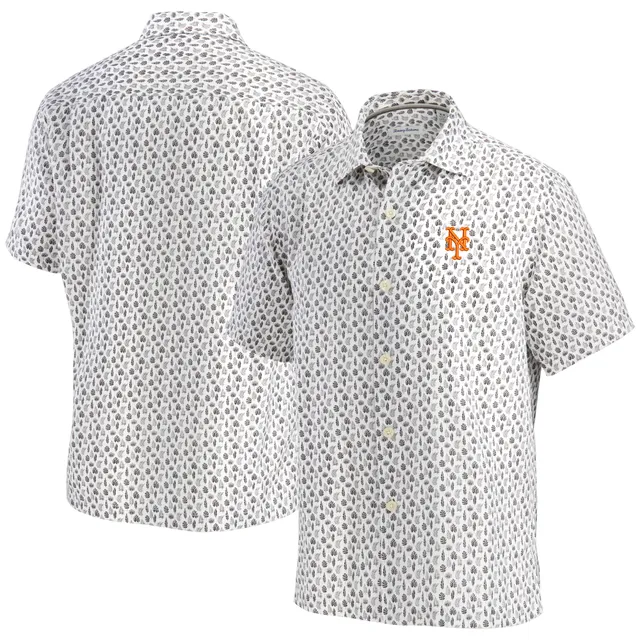 Lids New York Mets Tommy Bahama Baseball Camp Button-Up Shirt - Cream