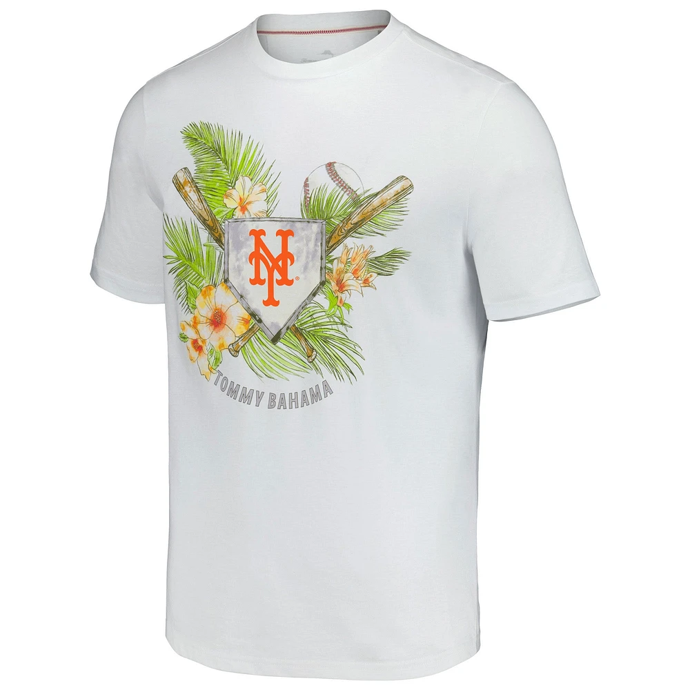 T-shirt Tommy Bahama blanc New York Mets Island League pour homme