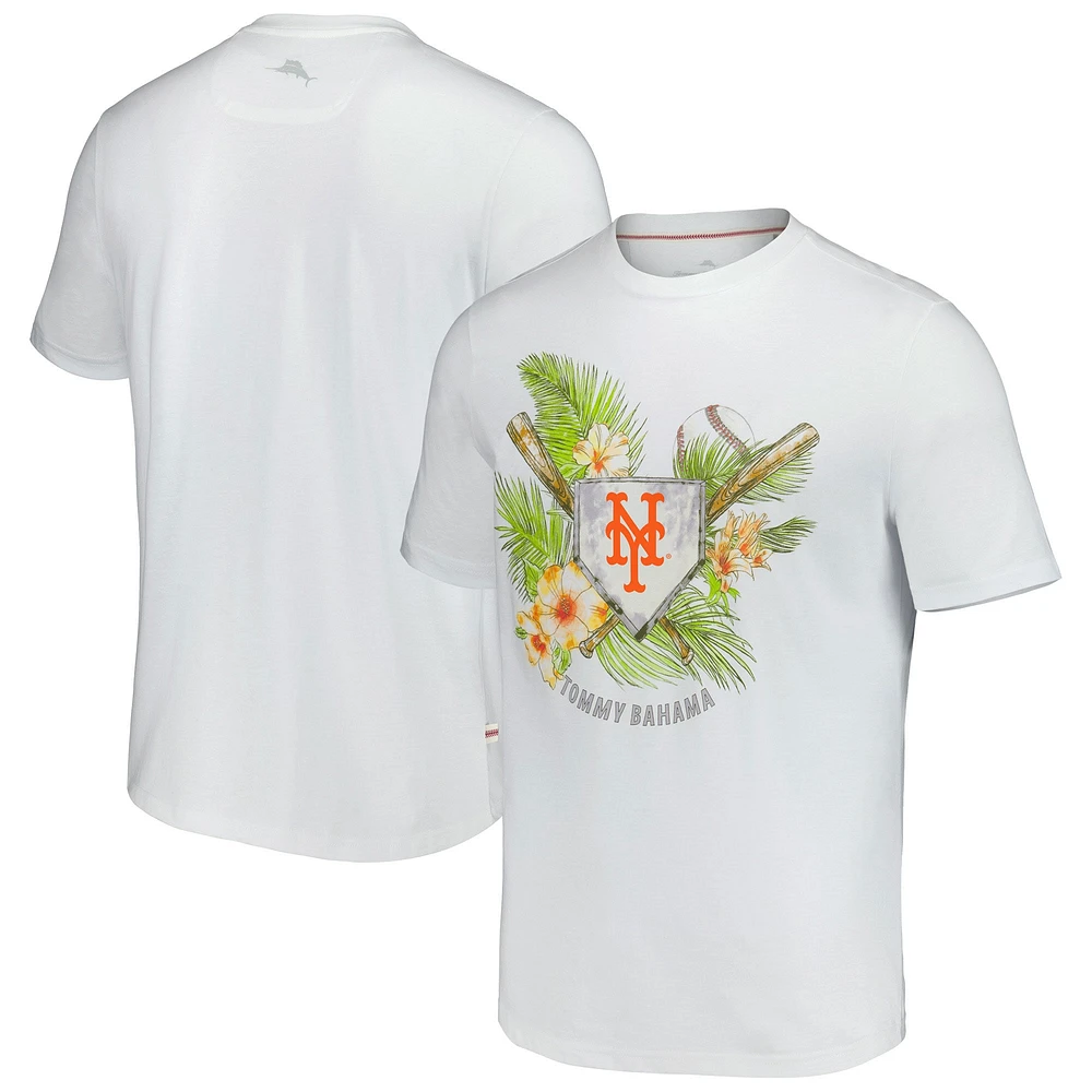 Men's Tommy Bahama  White New York Mets Island League T-Shirt