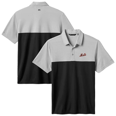 Men's TravisMathew Gray/Black New York Mets Home Run Leader Polo