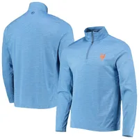 QUARTER ZIP SWEATSHIRT - Light blue