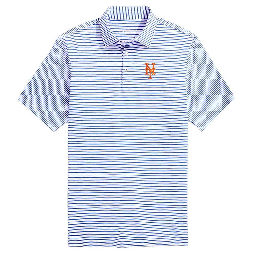 Polo à rayures Vineyard Vines Royal New York Mets Bradley pour hommes