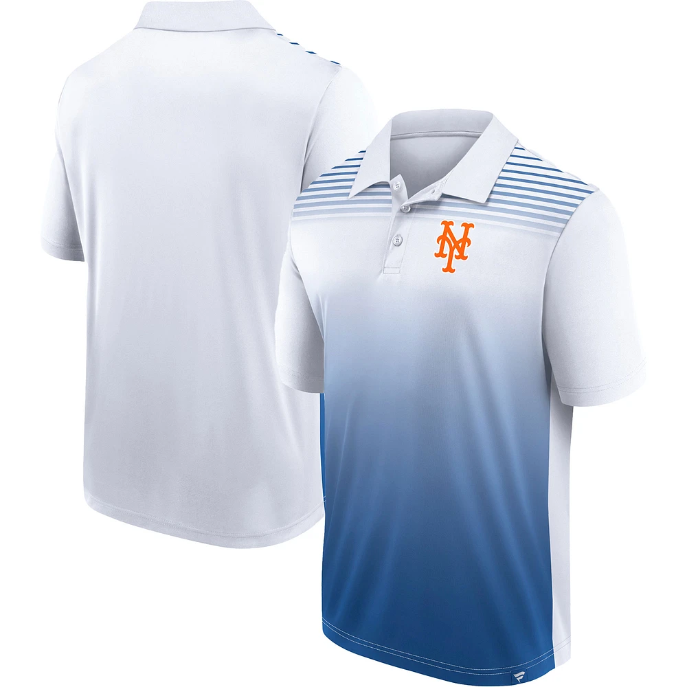 Men's White/Royal New York Mets Big & Tall Sublimated Polo