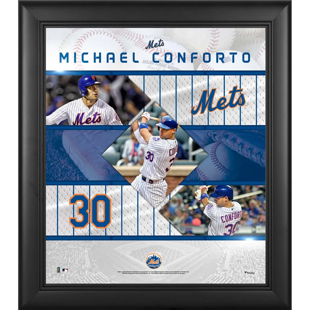 Lids Michael Conforto New York Mets Fanatics Authentic Framed 15 x 17  Stitched Stars Collage