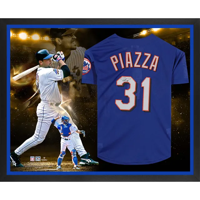Mike Piazza New York Mets Mitchell & Ness Youth Cooperstown Collection Mesh Batting Practice Jersey - Black, Size: XL