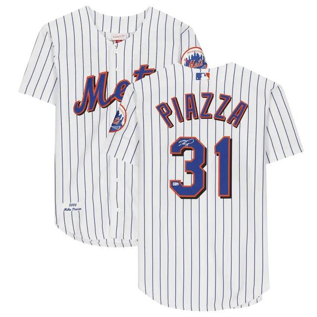 Men's Nike Mike Piazza Black New York Mets Cooperstown Collection