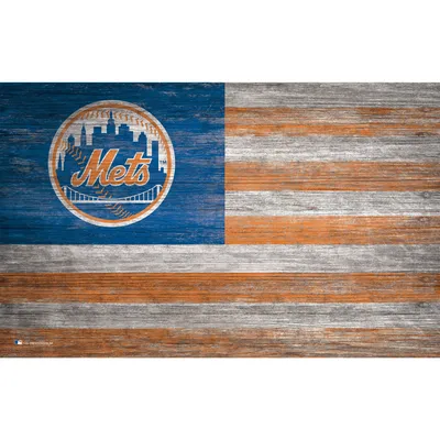 New York Mets 11'' x 19'' Distressed Flag Sign