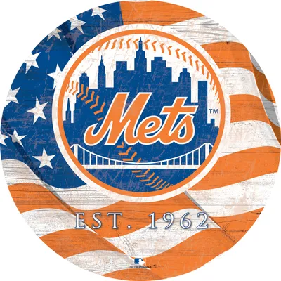 New York Mets 12" Team Color Flag Sign