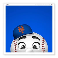 New York Mets 12" x 12" Mr. Met Poster Print