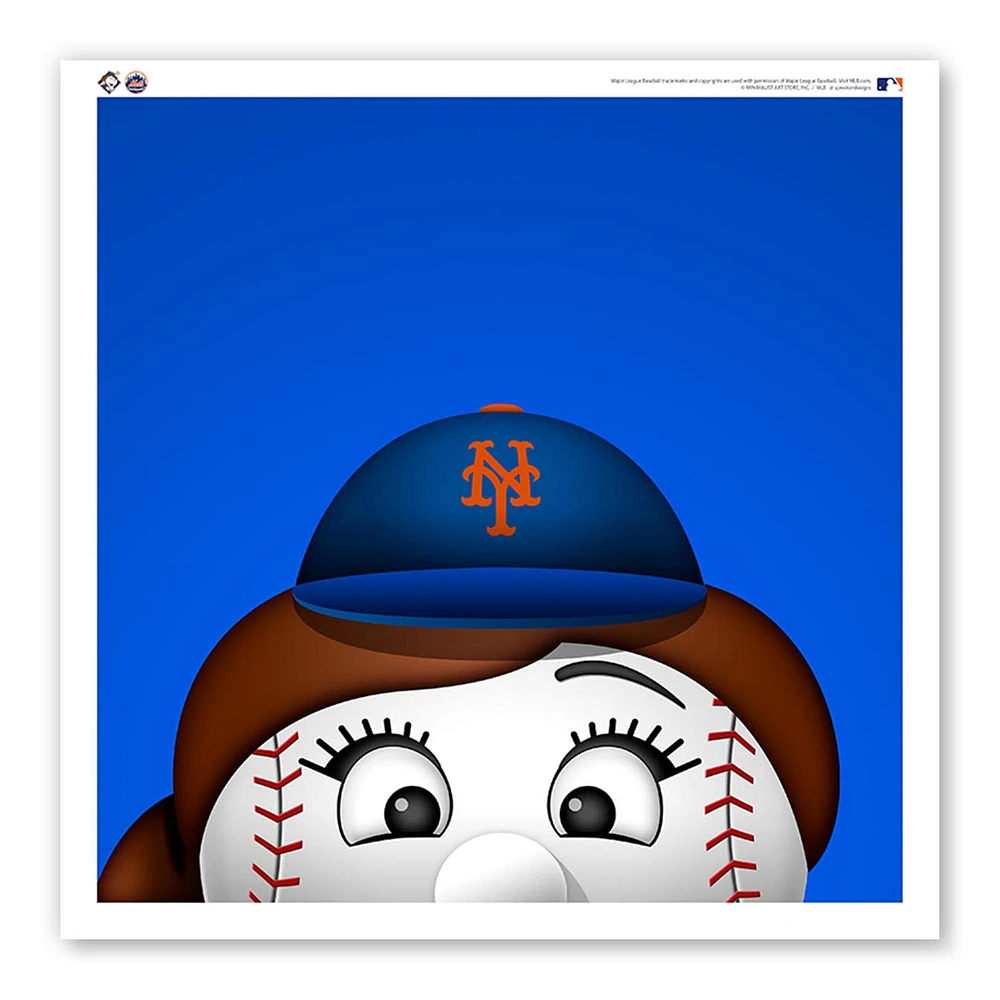 Mets de New York 30,5 x 30,5 cm Mme Met Poster Print