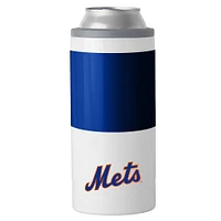 Glacière à canette mince à blocs de couleurs de 12 oz des Mets de New York