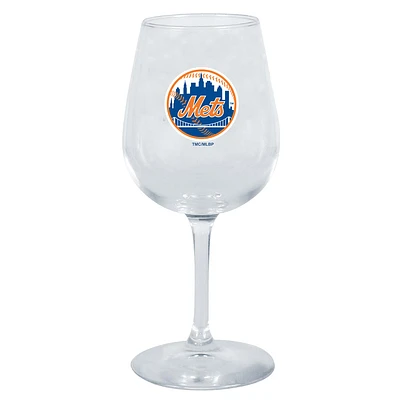 Mets de New York 12 oz. Verre à vin à pied