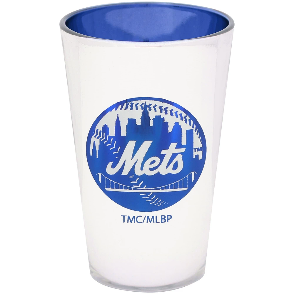 Mets de New York 16 oz. Verre à pinte électrolytique