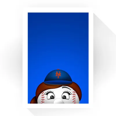 New York Mets 24" x 32" Minimalist Art Giclee