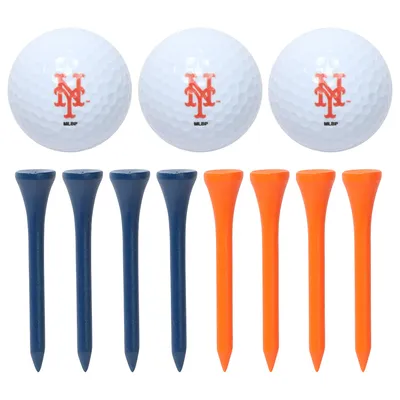 New York Mets 3 Golf Balls and Tees Set