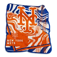 Couverture Raschel tourbillonnante des Mets de New York, 50 po x 60 po