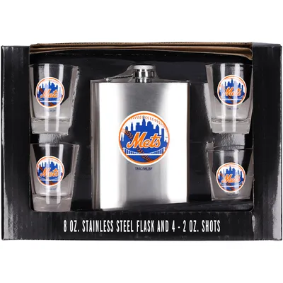 New York Mets 8oz. Stainless Steel Flask & 2oz. Shot Glass Set