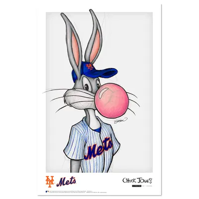 New York Mets Baseball Bugs Bunny 11'' x 17'' Art Poster