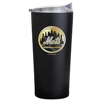 Feuille noire des Mets de New York 20oz. Gobelet à revêtement en poudre