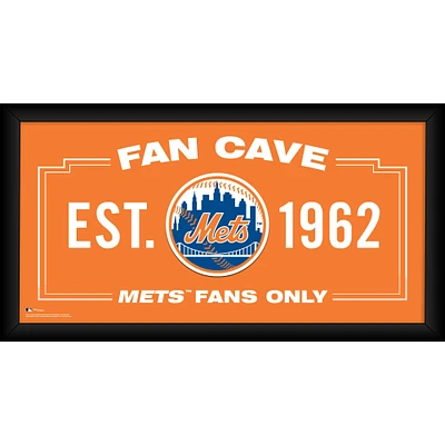 New York Mets Framed 10" x 20" Fan Cave Collage