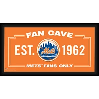 New York Mets Framed 10" x 20" Fan Cave Collage