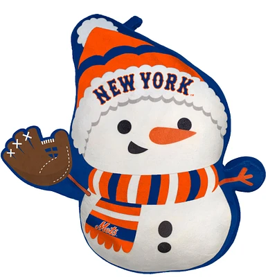 Oreiller en peluche bonhomme de neige des Mets de New York