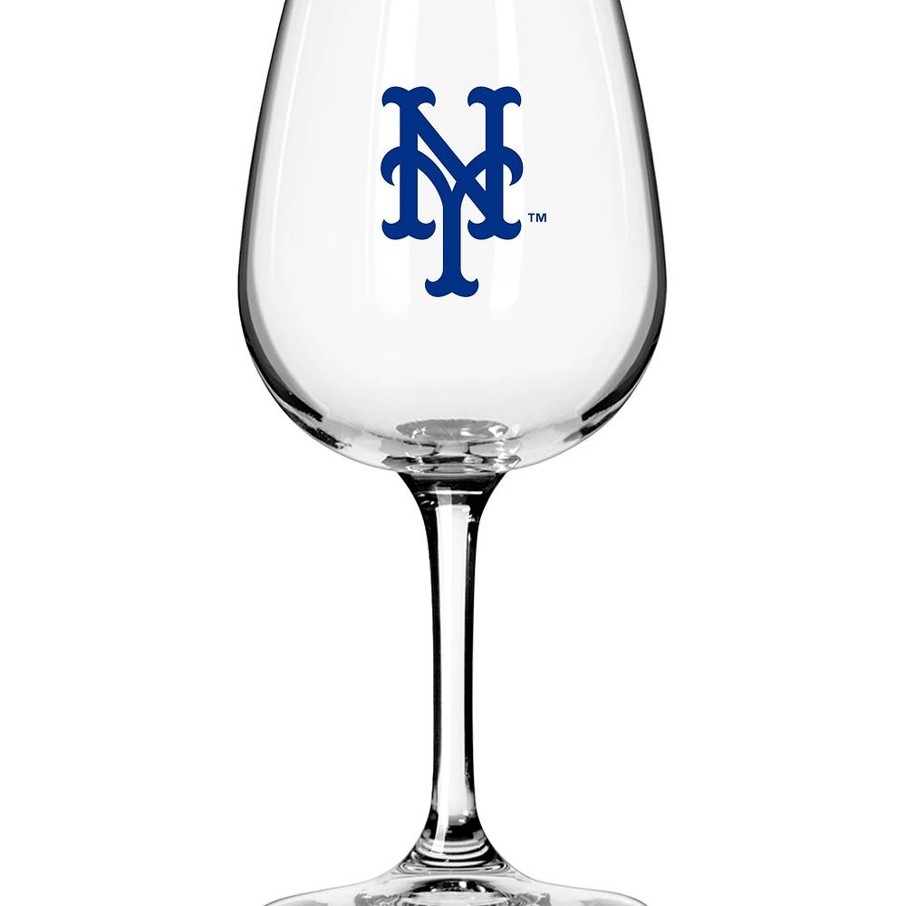 New York Mets Logo 12oz. Stemmed Wine Glass