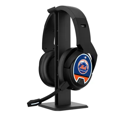 New York Mets Logo Wireless Bluetooth Gaming Headphones & Stand