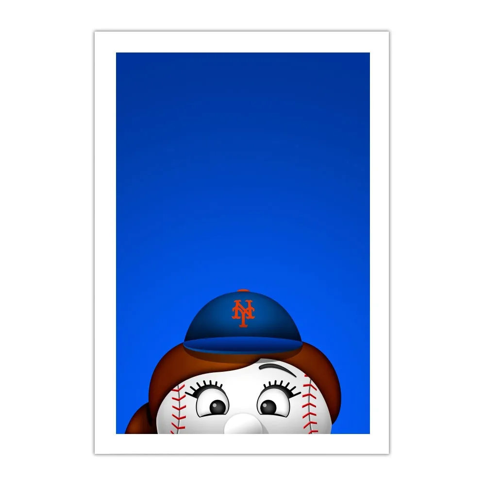 New York Mets Mascot 14" x 20" Minimalist Art Giclee