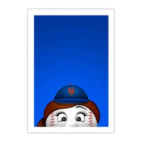New York Mets Mascot 14" x 20" Minimalist Art Giclee