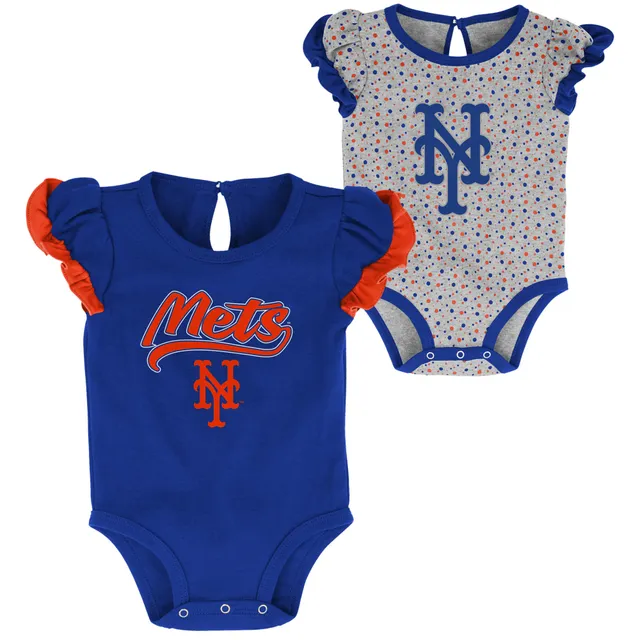 New York Mets Tiny Turnip Infant Fastball Bodysuit - Royal