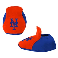 Newborn & Infant Royal/Orange New York Mets Three-Piece Love of Baseball Bib Bodysuit Booties Set