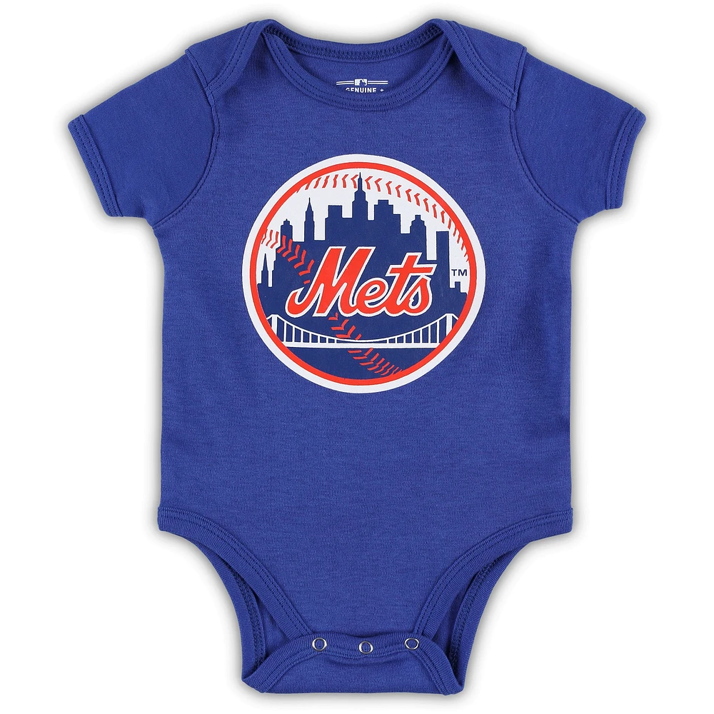 Body à logo de l'équipe principale des Royal New York Mets pour nouveau-né et bébé