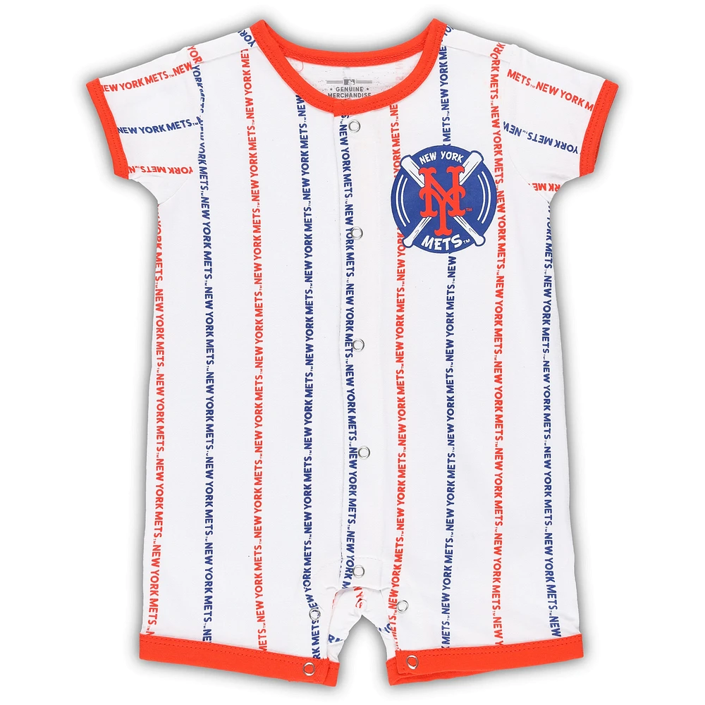 Lids New York Mets Newborn & Infant Ball Hitter Romper - White