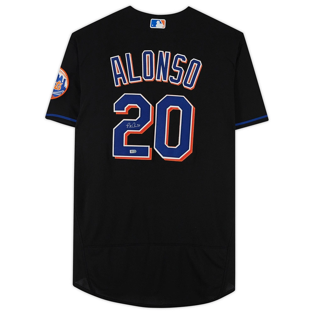 Pete Alonso Black New York Mets Autographed Nike Authentic Jersey