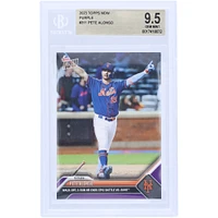 Pete Alonso New York Mets 2023 Topps Now Purple Walk-Off, 3-Run HR Ends Epic Battle Vs. Rays #311 #/25 BGS Authenticated 9.5 Card