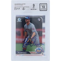 Pete Alonso New York Mets Autographed 2019 Bowman Chrome #48 Beckett Fanatics Witnessed Authenticated /10 Rookie Card