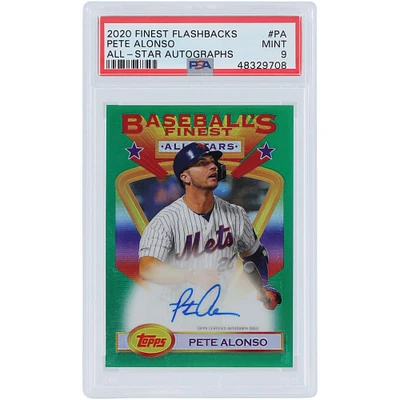 Pete Alonso New York Mets Autographed 2020 Topps Finest Flashbacks All Stars #AA-PA #18/20 PSA Authenticated 9 Card