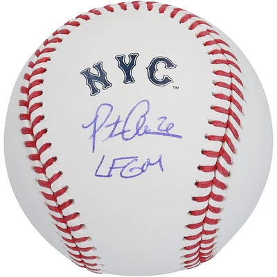 Pete Alonso New York Mets Autographed 2024 City Connect Logo Baseball with "LFGM!" Inscription