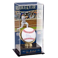 Pete Alonso New York Mets Autographed Baseball with ''2019 NL ROY'' Inscription and Sublimated Baseball Display Case with Image