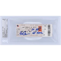 Pete Alonso New York Mets Autographed Beckett Fanatics Witnessed Authenticated 9/10 Ticket from April 6, 2019 with "1st HR at Home" Inscription - 2nd Career Home Run