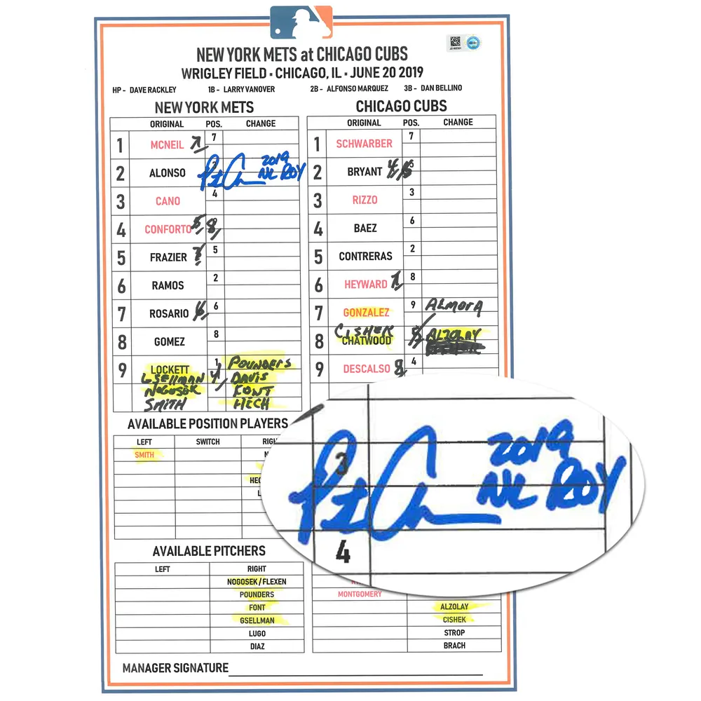 Lot Detail - 2019 Pete Alonso Game Used & Signed New York Mets