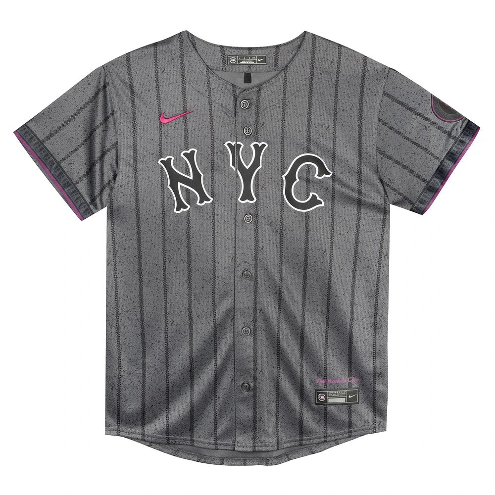 Preschool Nike  Gray New York Mets City Connect Jersey
