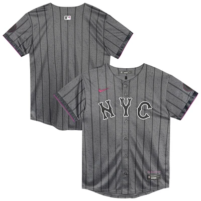 Preschool Nike  Gray New York Mets City Connect Jersey