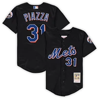 Preschool & Toddler Mitchell Ness Mike Piazza Black New York Mets Cooperstown Collection Mesh Jersey